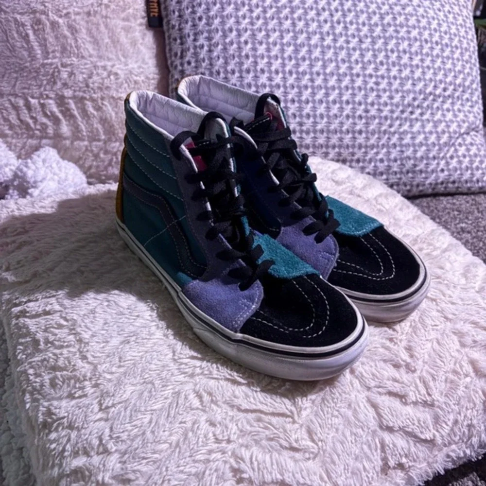 Vans Sk8 Hi Top Color‎ Block Suede Canvas Women's High Top Sneakers